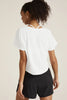 Signature High Low Cropped Tee - White