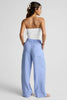 SoftWash Linen Easy Wide Leg Pant 29" - Periwinkle Pastel