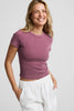 On Repeat Rib Baby Tee - Mauve