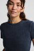 On Repeat Rib Baby Tee - Navy