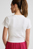 On Repeat Rib Baby Tee - White