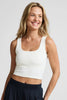 Keep It Cool Seamless Cropped Tank - Glacier