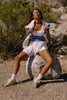 Jennette Skirt - Opal Sky Colorblock