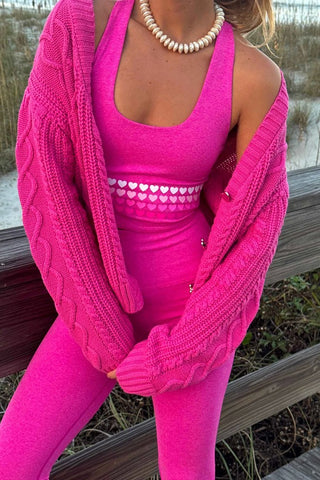 Teagan Cardigan - Electric Pink Cable *Restocks in June