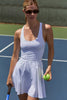 Score Pleated Dress - White