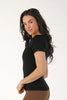 Avery Short Sleeves Top : Black *Preorder now with 10% discount - August Delivery
