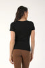 Avery Short Sleeves Top : Black *Preorder now with 10% discount - August Delivery