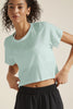 Signature High Low Cropped Tee - Tropical Waters
