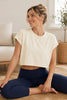 Studio Luxe Cropped Tee - Vanilla