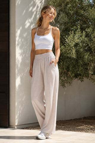 Sydney Pants - Latte Stripes