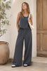 Sheer Ease Tank - Slate Stripes