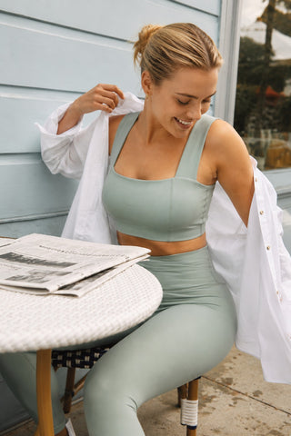 Spacedye Squared Bra - Minty Slate