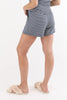Softflex Cozy Comfort Shorts - Navy White Stripes