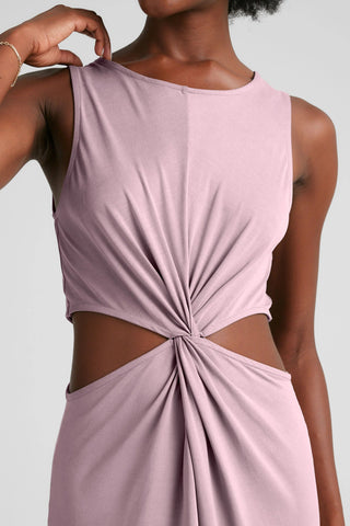 Around the World Front Twist Dress - Blush Blooms
