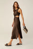Around the World Front Twist Dress - Espresso