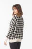 Elevated 1/4 Zip : Black Oatmilk Houndstooth *Restocks in April