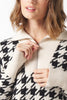 Elevated 1/4 Zip : Black Oatmilk Houndstooth *Restocks in April