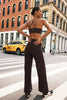 Spacedye Laid Back Wide Leg Pants - Dark Chocolate