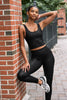 Powershine Cropped Tank - Viper Black
