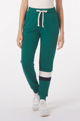 Halfway Jogger - Emerald Oatmilk Stripes *Preorder now with 10% discount - May Delivery