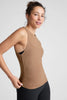 Your Fit Shirred Tank - Desert Sand