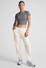 Silhouette Cropped Tee - Stone Grey