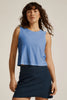 Featherweight New View Cropped Tank - Flower Blue