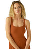 At the Ready Square Neck Dress - Clay