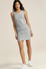 Gather Mini Dress - Silver Mist