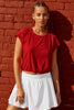 Top Priority Cropped Tee - Candy Red