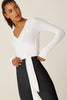 Waist No Time Wrap Top - Cloud White