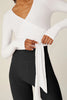 Waist No Time Wrap Top - Cloud White