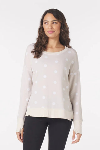 Lounge Long Sleeves - Oatmilk White Polka Dots *Preorder now with 10% discount - May Delivery (Copy)