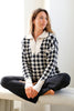 Elevated 1/4 Zip : Black Oatmilk Houndstooth *Restocks in April