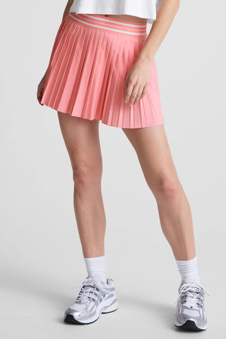 If You Pleats Tipped Elastic Mini Skirt - Pink Play
