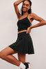 Score Pleated Skirt - Black