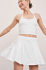 Score Pleated Skirt - White