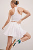 Score Pleated Skirt - White
