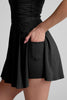 Score Pleated Dress - Black