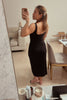 Intrigue Midi Dress - Darkest Night *Restocks in April