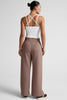 SoftSpring Wide Leg Pants - Rosey Taupe