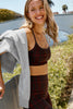 SoftMark Slim Racerback Bra - Dark Cherry Plaid