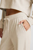Breathe Easy Ribbed Wide Leg Pant - Ivory