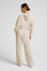 Breathe Easy Ribbed Wide Leg Pant - Ivory