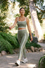 New Moves High Waisted Midi Legging - Grey Sage Cloud White