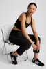 Pintuck Kick Flare High Waisted Pant - Black