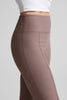 Pintuck Kick Flare High Waisted Pant - Rosey Taupe