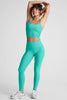 High Waisted Midi Leggings - Deep Aqua
