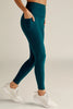 Out of Pocket High Waisted Midi Leggings - Majestic Blue