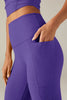 Out of Pocket High Waisted Midi Leggings - Ultraviolet